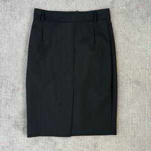 Akris Punto Minimalist Black Pencil Skirt